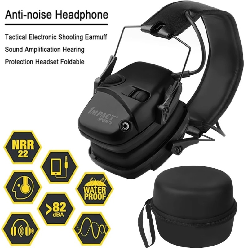 Shooting Ear Muff - Casque de tir électronique tactique d'extérieur,
